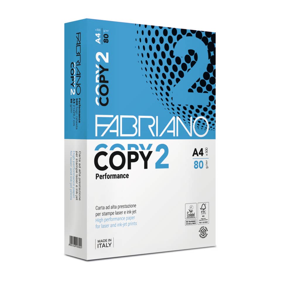 Carta per fotocopie A4 Fabriano COPY 2 80 g/m² Risma da 500 fogli - 41021297