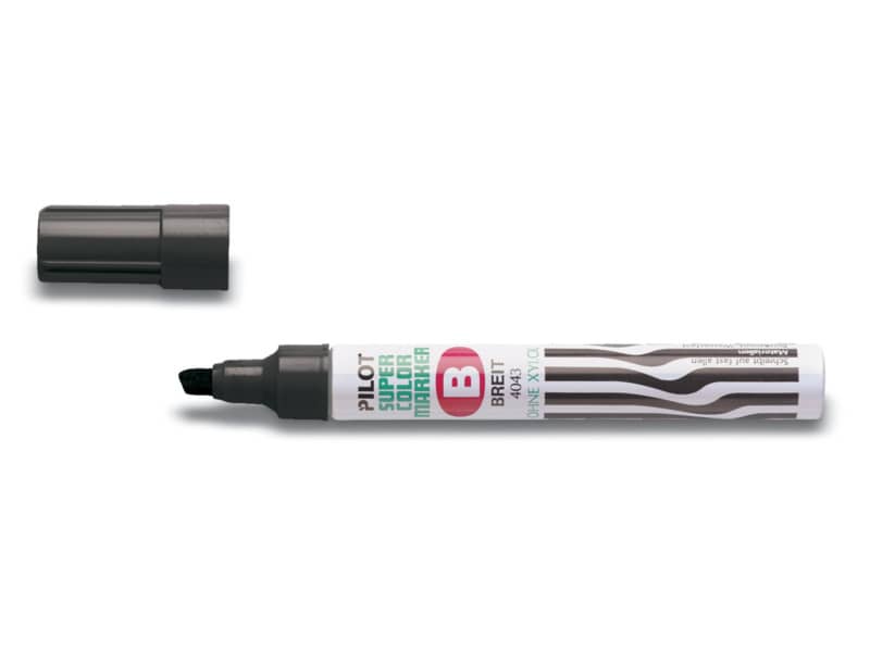 Marcatore punta a scalpello Pilot SCA broad 2-4,5 mm nero 002422