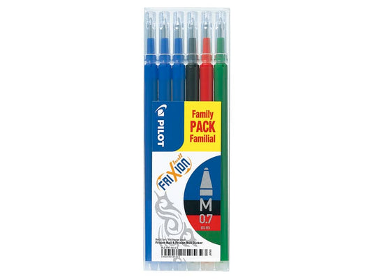 Refill Pilot Frixion Ball Family Pack assortiti 0,7 mm Conf. 6 pezzi - 006649