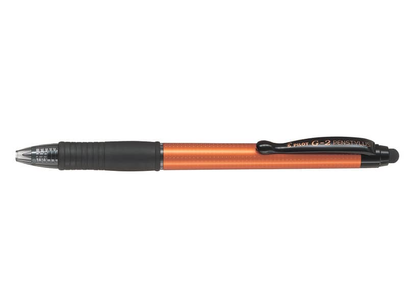 Roller a scatto ricaricabile Pilot Pen Stylus G-2 0,7 mm nero fusto arancio 001388