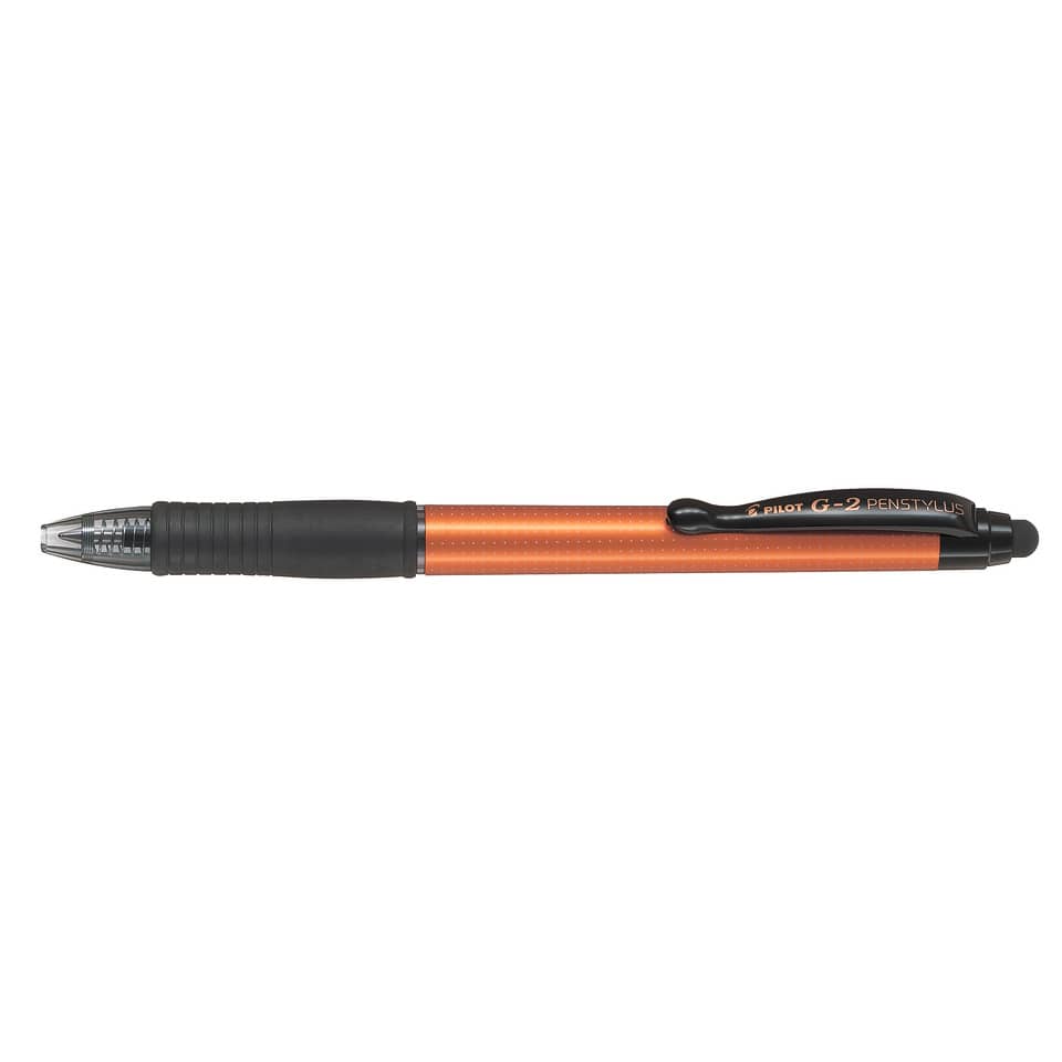 Roller a scatto ricaricabile Pilot Pen Stylus G-2 0,7 mm nero fusto arancio 001388