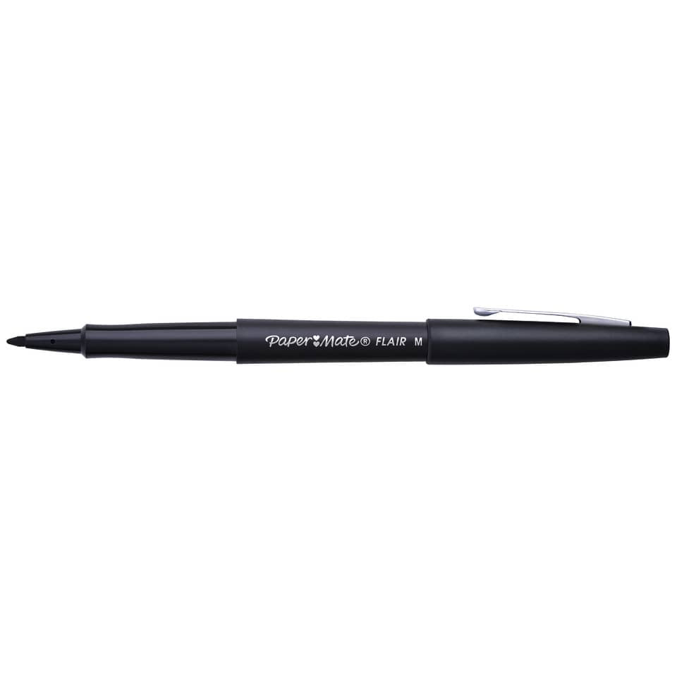Penna punta fibra Paper Mate Flair/Nylon M 1,1 mm nero S0190973