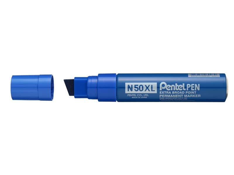 Marcatore permanente Pentel N50 XL punta a scalpello 15.4/8.0 mm blu N50XL-C
