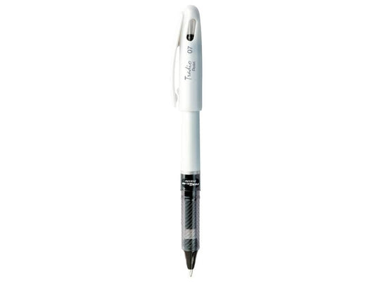 Penna roller a scatto Pentel Energel Tradio 0.7 mm bianco nero BL117W-A