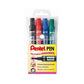 Marcatore permanente Pentel Pen N50 punta conica 4,3 mm assortiti 4 pezzi - 0050503