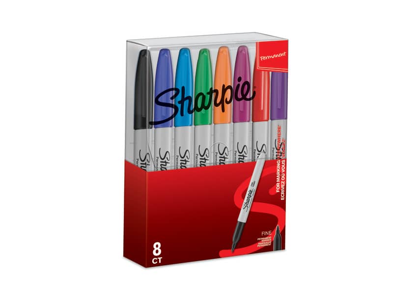 Marcatori permanenti Sharpie Fine punta conica 1 mm assortiti wallet da 8 - S0814660