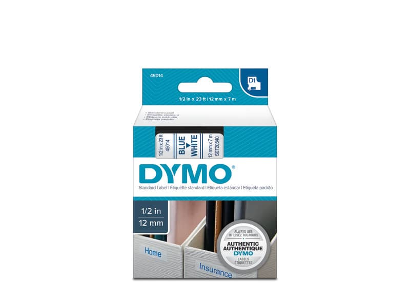Nastro per etichettatrici Dymo D1 12 mm x 7 m blu/bianco S0720540