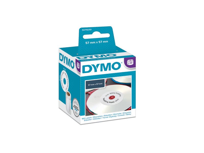 Rotolo da 160 etichette tonde Dymo LabelWriter CD/DVD Ø 57 mm bianco S0719250