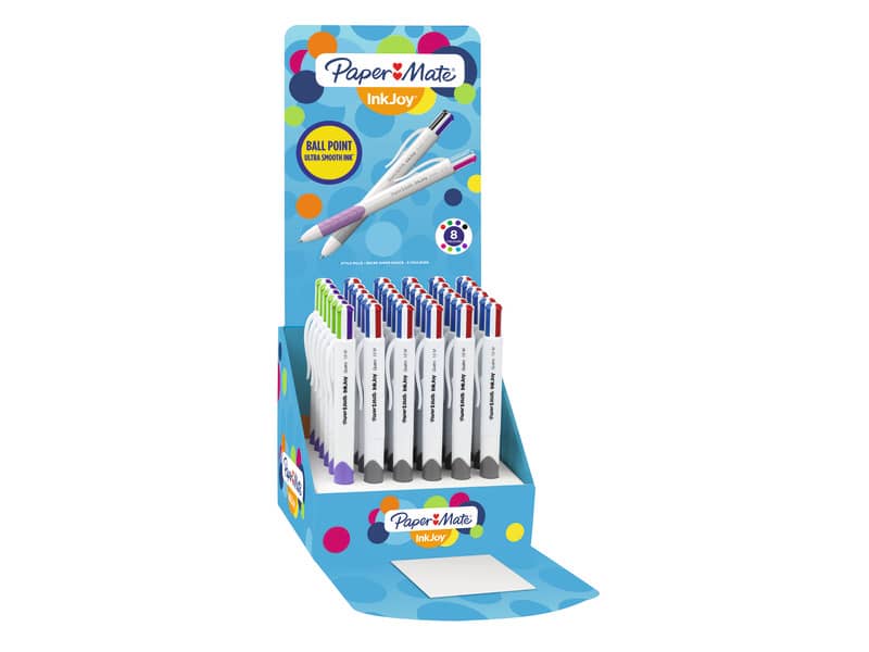 Penne a sfera a scatto Paper Mate InkJoy Quatro RT ULV 1,0 mm assortiti espositore da 36 pezzi - 1852278
