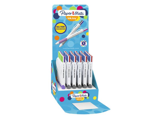 Penne a sfera a scatto Paper Mate InkJoy Quatro RT ULV 1,0 mm assortiti espositore da 36 pezzi - 1852278