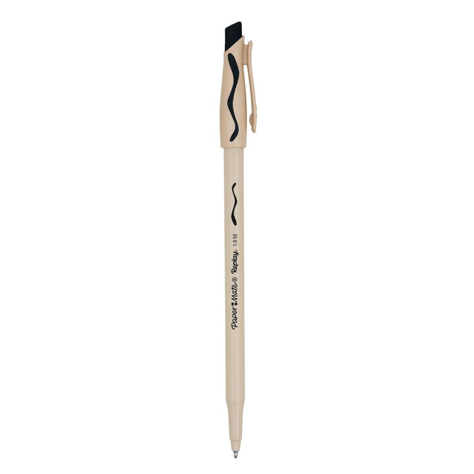 Penna a sfera stick Paper Mate Replay cancellabile M 1 mm nero S0190784