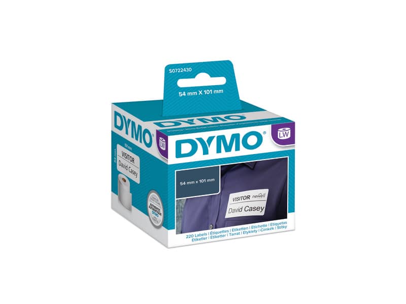 Rotolo da 220 etichette Dymo LabelWriter Spediz./Badge 101x54 mm bianco S0722430