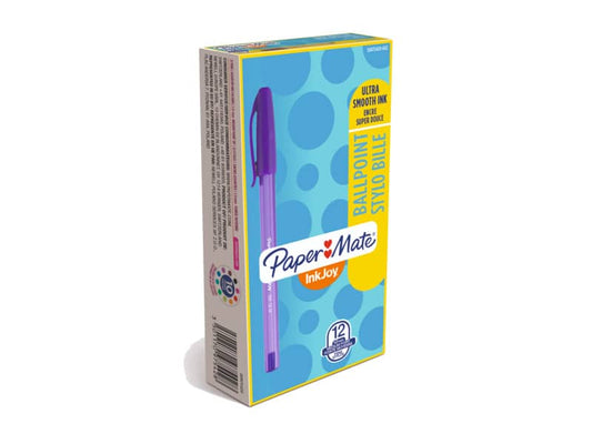 Penne a sfera stick Paper Mate Inkjoy 100 CAP ULV M 1 mm assortiti confezione da 12 - S0975420