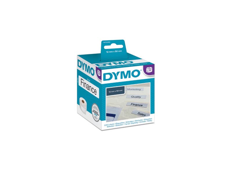 Rotolo da 220 etichette Dymo LabelWriter Cartelle sospese 50x12 mm bianco S0722460