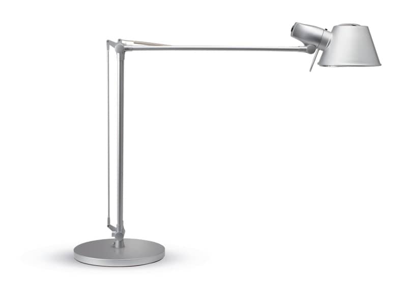 Lampada da scrivania MAUL a risparmio energetico MAULrock con morsetto metallo argento E27 15 W - 8234195