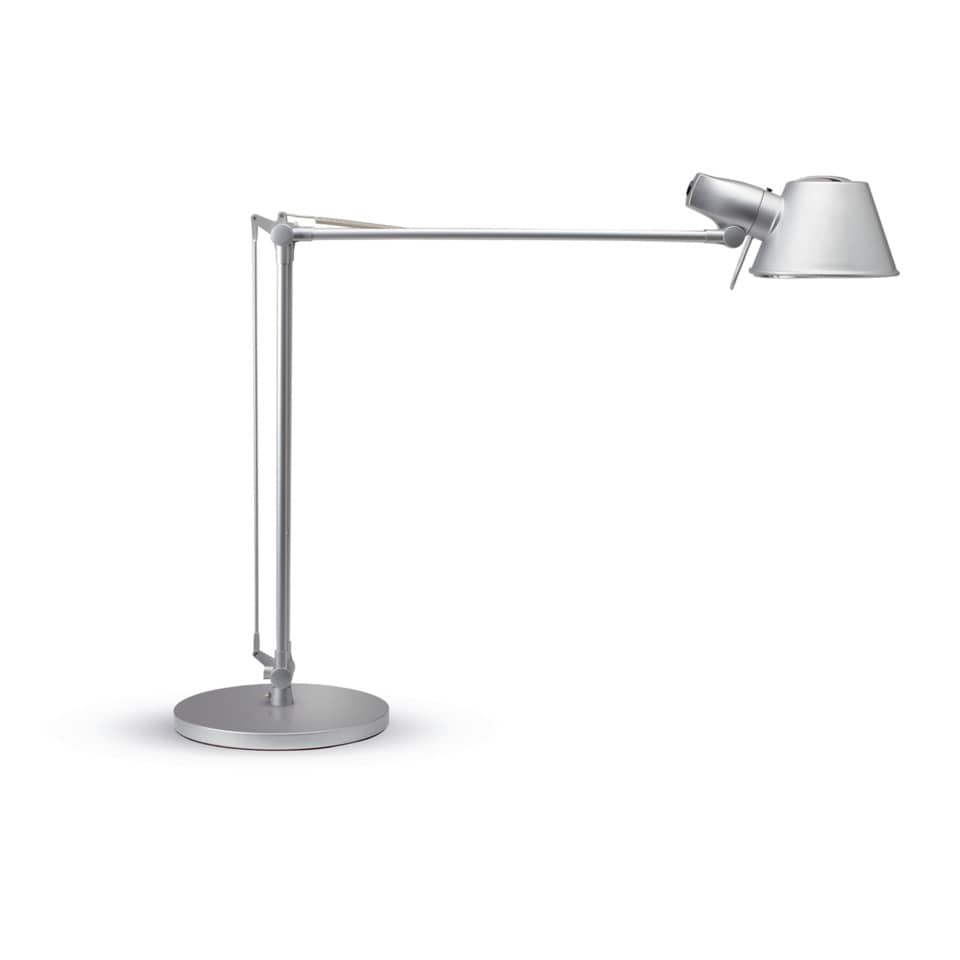 Lampada da scrivania MAUL a risparmio energetico MAULrock con morsetto metallo argento E27 15 W - 8234195