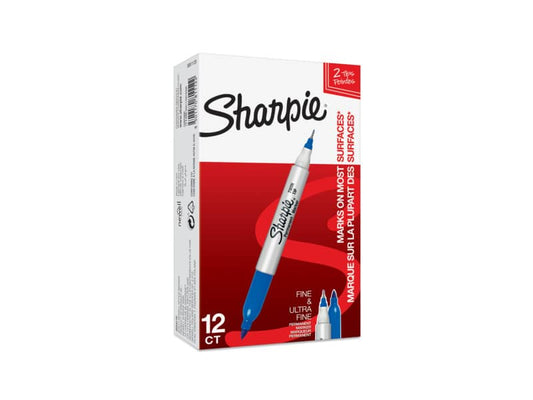 Marcatore permanente Sharpie Twin Tip EF F a doppia punta conica 1-0,5 mm blu S0811120