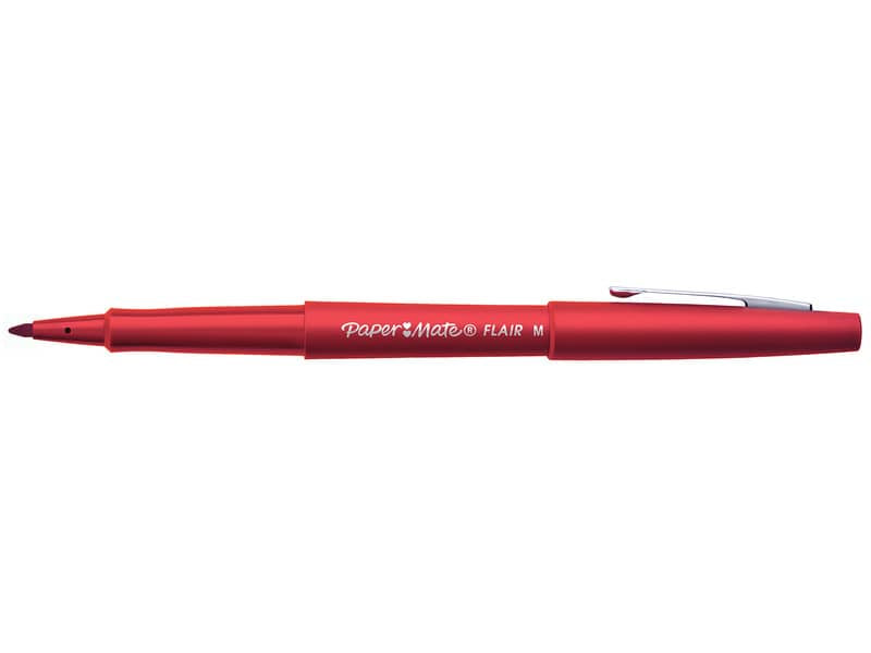 Penna punta fibra Paper Mate Flair/Nylon M 1,1 mm rosso S0190993
