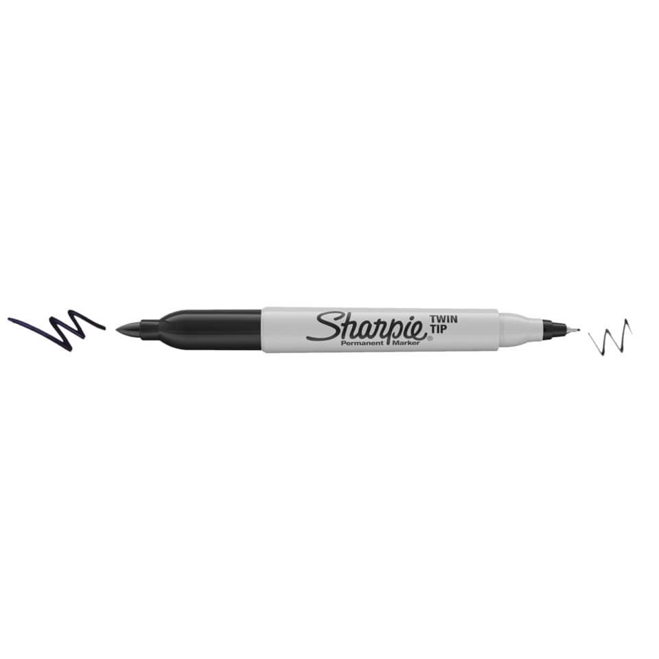 Marcatore permanente Sharpie Twin Tip EF F a doppia punta conica 1-0,5 mm nero S0811100