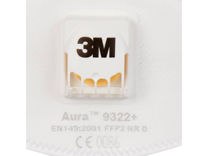 Respiratore monouso 3M Aura™ FFP2 con valvola Conf. 10 pezzi - 9322