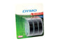 Nastri a rilievo per etichettatrici Dymo vinile 9 mm x 3 m bianco/nero blister da 3 - S0847730