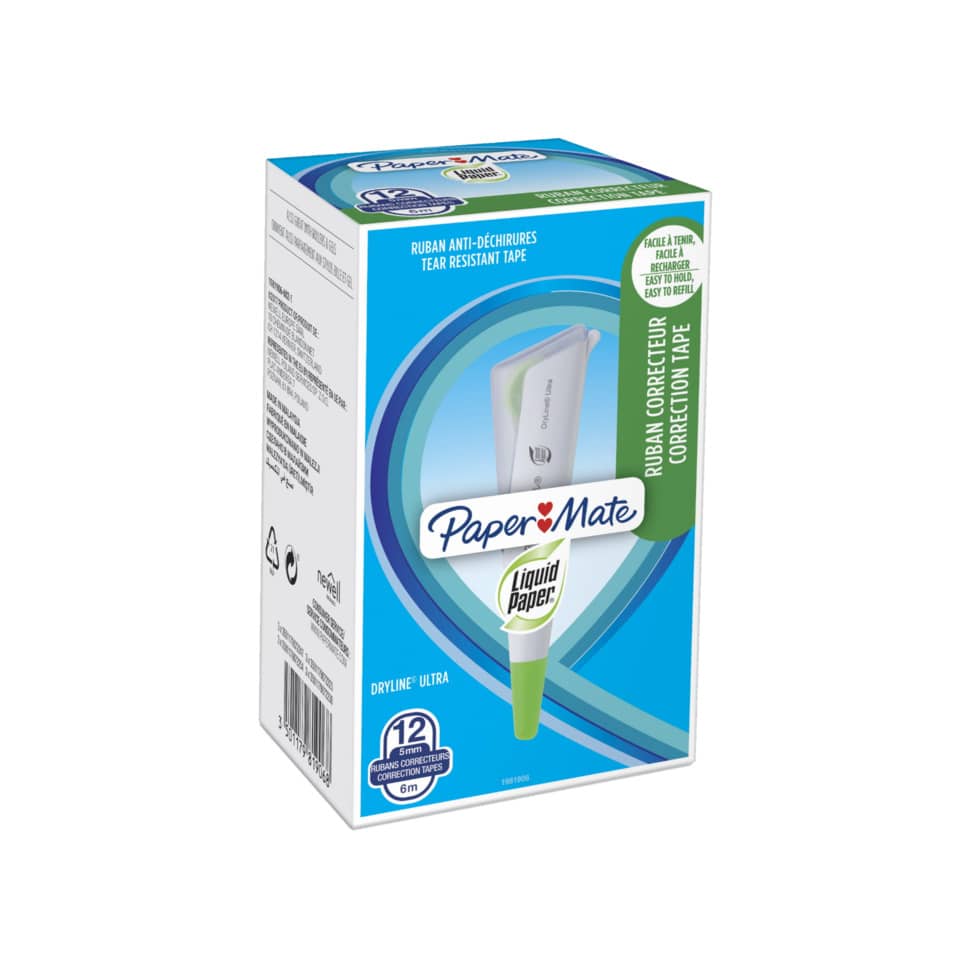 Correttore a nastro Liquid Paper Dryline Ultra 5 mm x 6 mt assortiti - 1981906