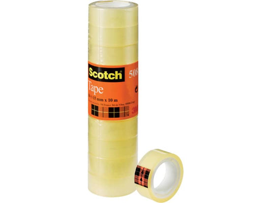 Nastro adesivo Scotch® 508 15 mm x 10 m trasparente torre da 10 rotoli 508-1510