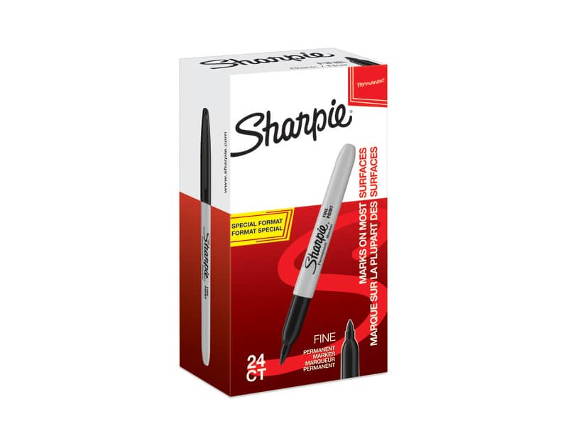 Marcatori permanente Sharpie Fine F punta conica 1 mm nero special pack 24 pezzi - 2077128