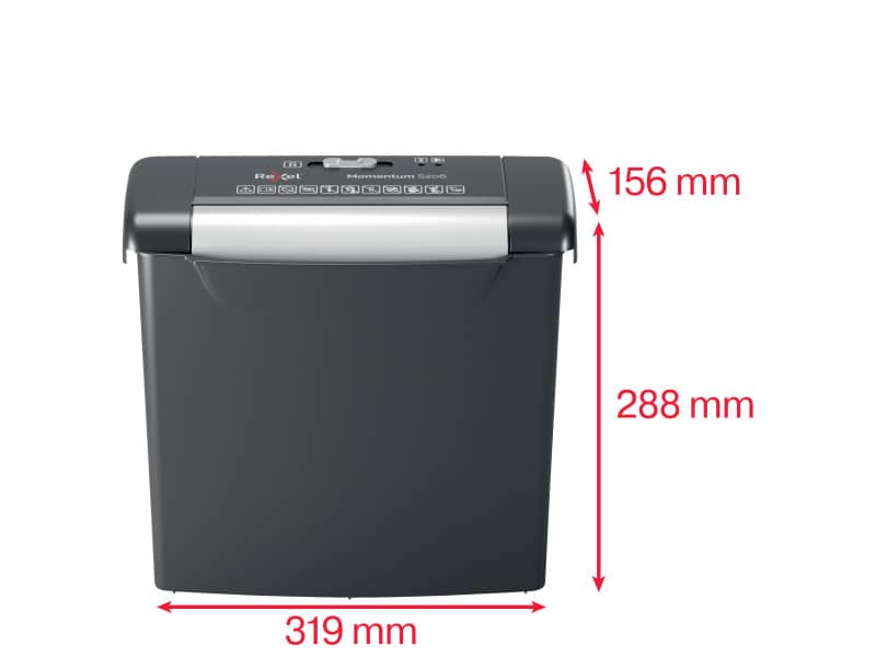 Distruggidocumenti uso personale Rexel Momentum S206 - P-2 - 9 L - taglio a strisce 6 mm- 2104568EU