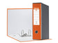 Registratore con custodia Esselte G55 Eurofile protocollo dorso 8 cm cartone rivestito in PP arancione - 390755200