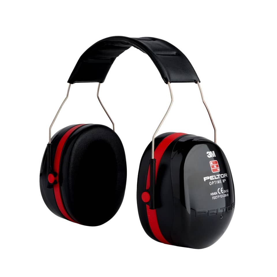 Cuffie auricolari 3M Peltor™ nero/rosso 35 dB - Optime III