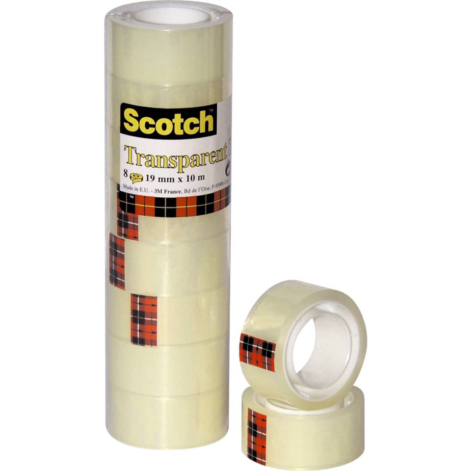 Nastro adesivo Scotch® 550 19 mm x 10 m trasparente torre da 8 rotoli 550-1910