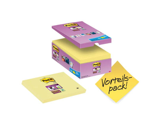 Foglietti Post-it® Notes Giallo Canary™ cf. 14 blocchetti + 2 gratis da 90 ff - 6655SSCY-VP16