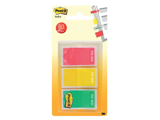 Segnapagina removibili Post-it® Index Medium "To Do" assortiti 3 blocchetti da 20 - 682-TODO-EU