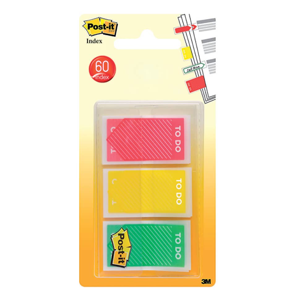 Segnapagina removibili Post-it® Index Medium "To Do" assortiti 3 blocchetti da 20 - 682-TODO-EU