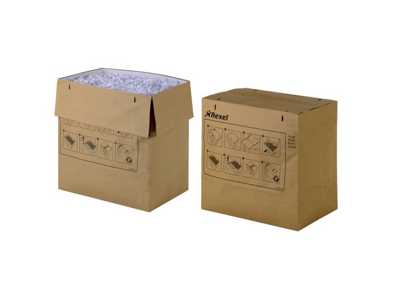 Sacchetti riciclabili distruggidocumenti Rexel 115 L conf. da 50 - 2102248
