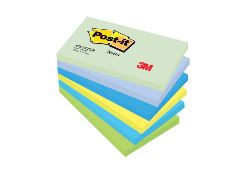 Foglietti riposizionabili Post-it® Notes Dream 76x127 mm assortiti conf. 6 bloc. da 100 ff - 655-MTDR