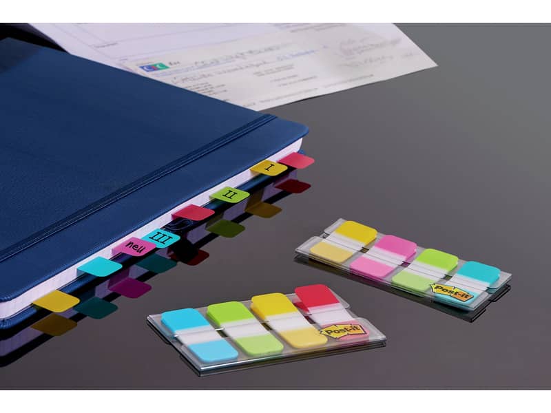 Segnapagina removibili Post-it® Index Strong Mini con dispenser assortiti - 676-ALYR-EU