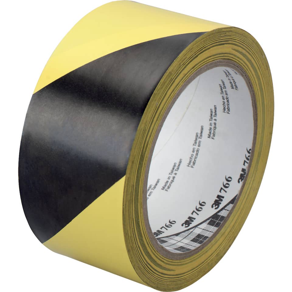 Nastro per segnaletica 3M in vinile 50,8 mm x 33 m nero/giallo 766I