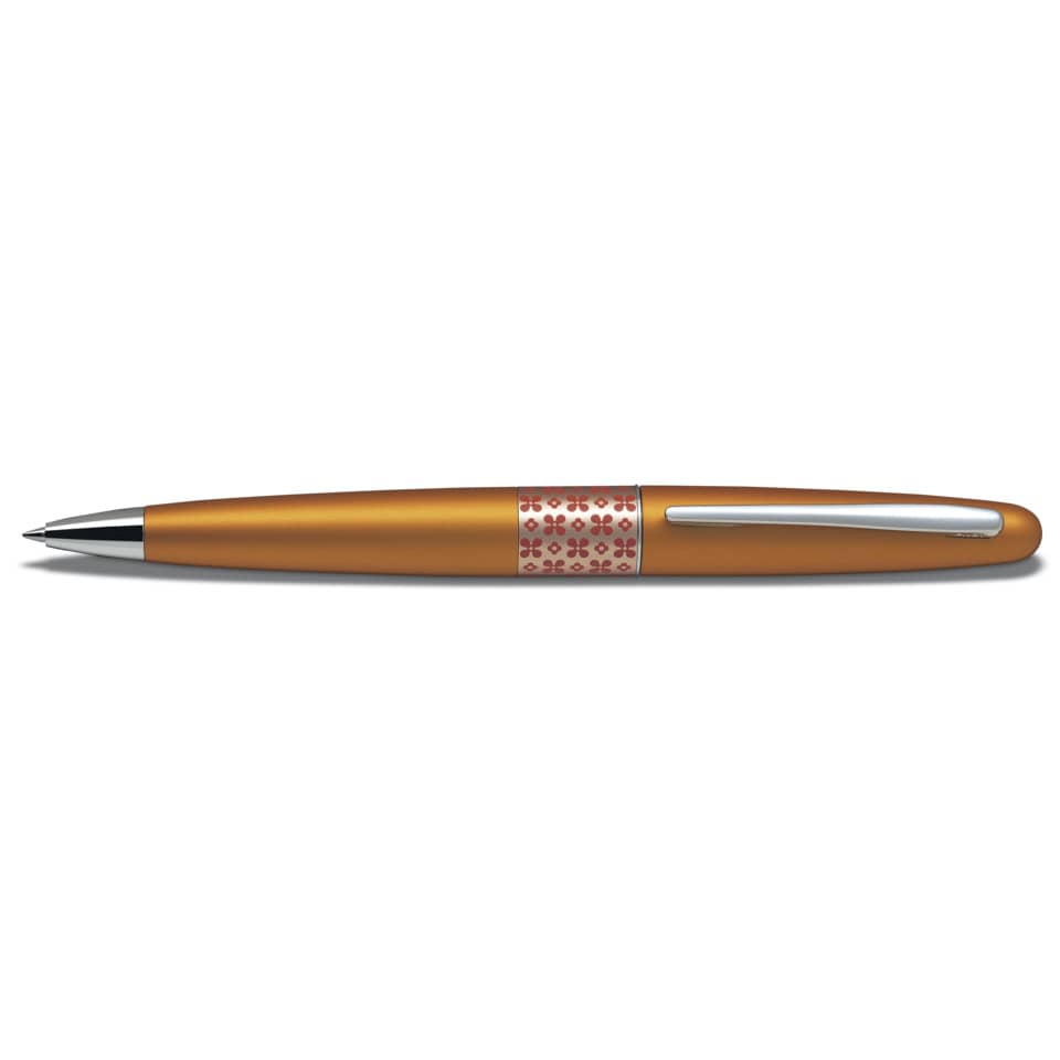 Penna a sfera Pilot MR Retro Pop Collection 0,7 mm blu fusto arancio con astuccio e borsina regalo - 006474