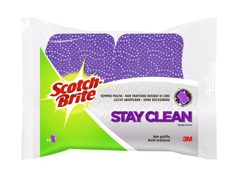 Spugna Scotch-Brite® SC2 Stay Clean - antigraffio viola conf. 2 pz. - SCL2