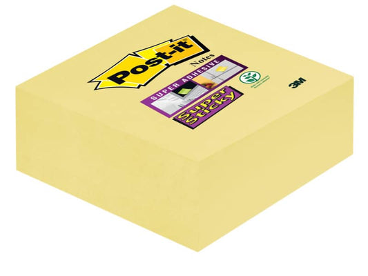 Foglietti riposizionabili Post-it® Cubo Super Sticky Notes 76x76 mm 270 ff Giallo Canary™  2028-SSCY-EU