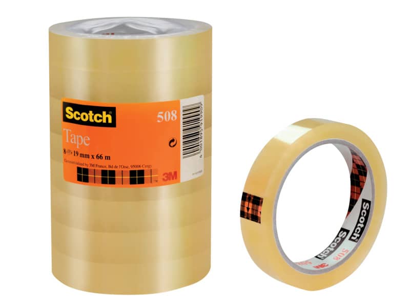 Nastro adesivo Scotch® 508 19 mm x 66 m trasparente torre da 8 rotoli - 508-1966