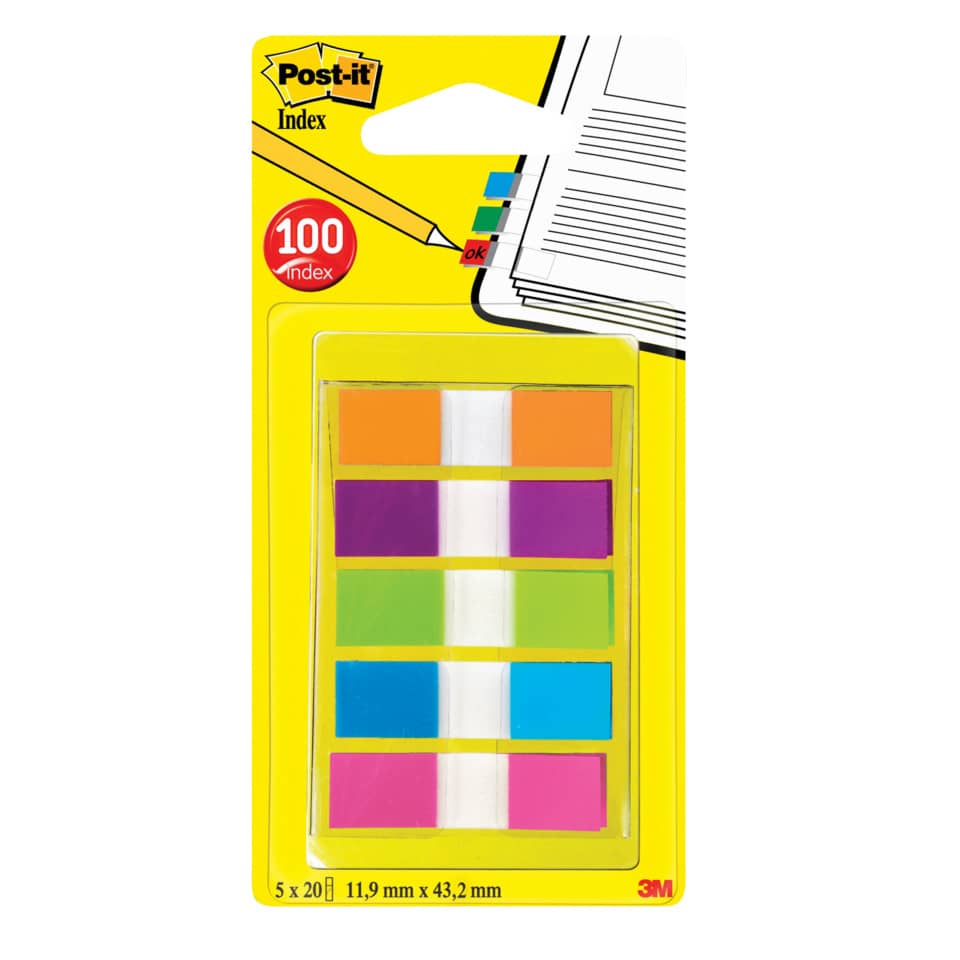 Segnapagina remov. Post-it® Index Mini + dispenser colori assortiti 5 blocchetti da 20 - 683-5CB2-EU