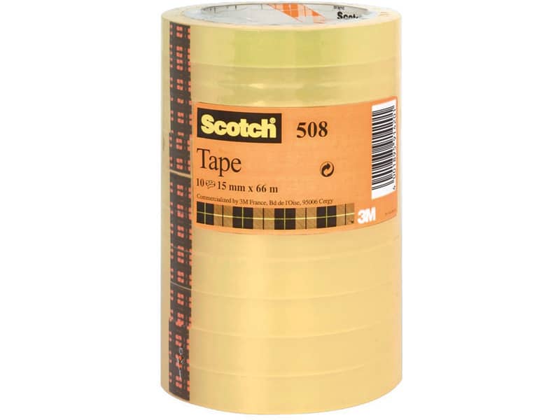 Nastro adesivo Scotch® 508 15 mm x 66 m trasparente torre da 10 rotoli - 508-1566