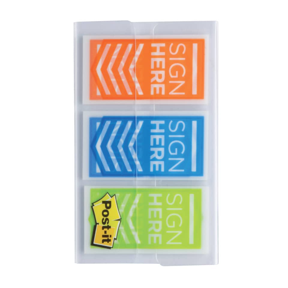 Segnapagina removibili Post-it® Index Medium assortiti 4 cf. da 50 fogli + 2 confezioni Freccia - 682-SH-OBLEU