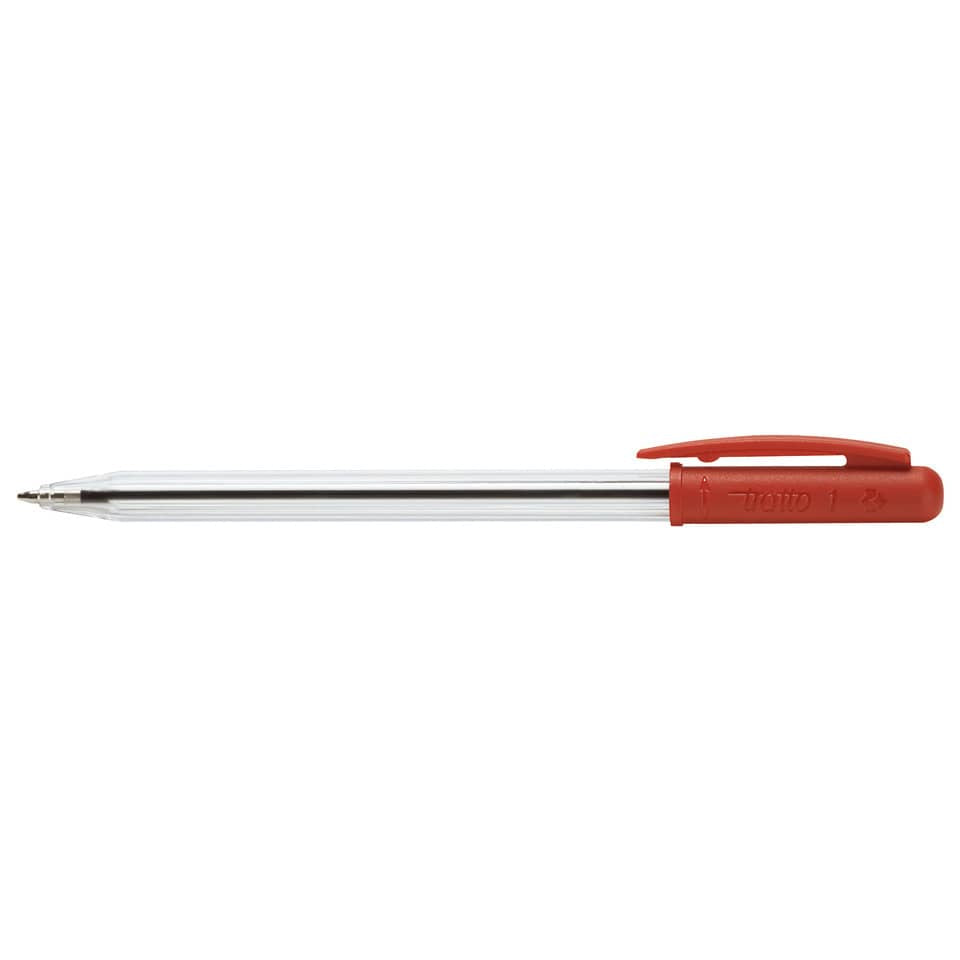 Penna a sfera TRATTO 1Uno 1 mm rosso  Conf. 50 pezzi - 820502