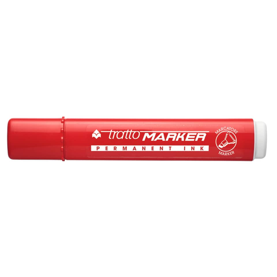 Marcatore permanente TRATTO Marker punta a scalpello 1-5 mm rosso 840102