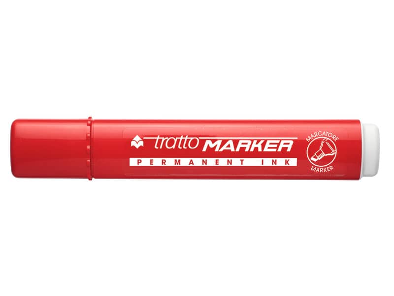 Marcatore permanente TRATTO Marker punta a scalpello 1-5 mm rosso 840102