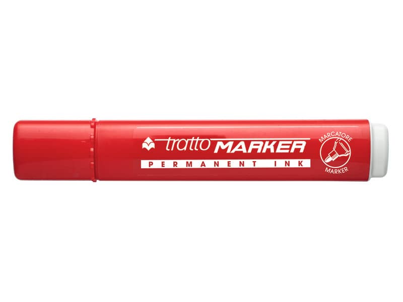 Marcatore permanente TRATTO Marker punta tonda 4,7 mm rosso 841102